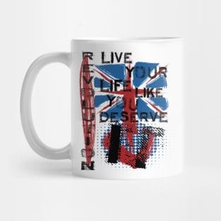 Revolution Union Jack Trash Polka Art T-shirt Mug